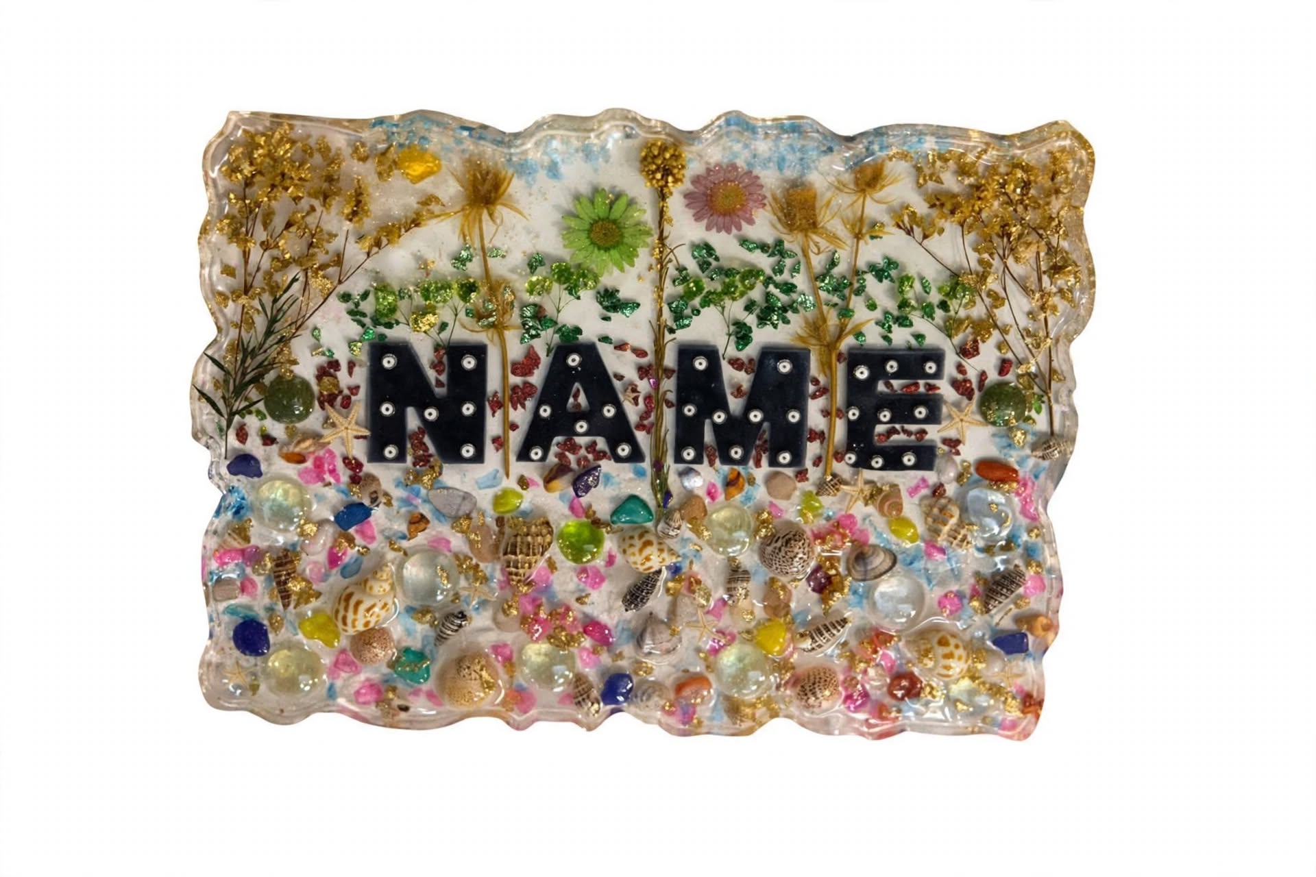 Handmade Personalized Resin Name Plate
