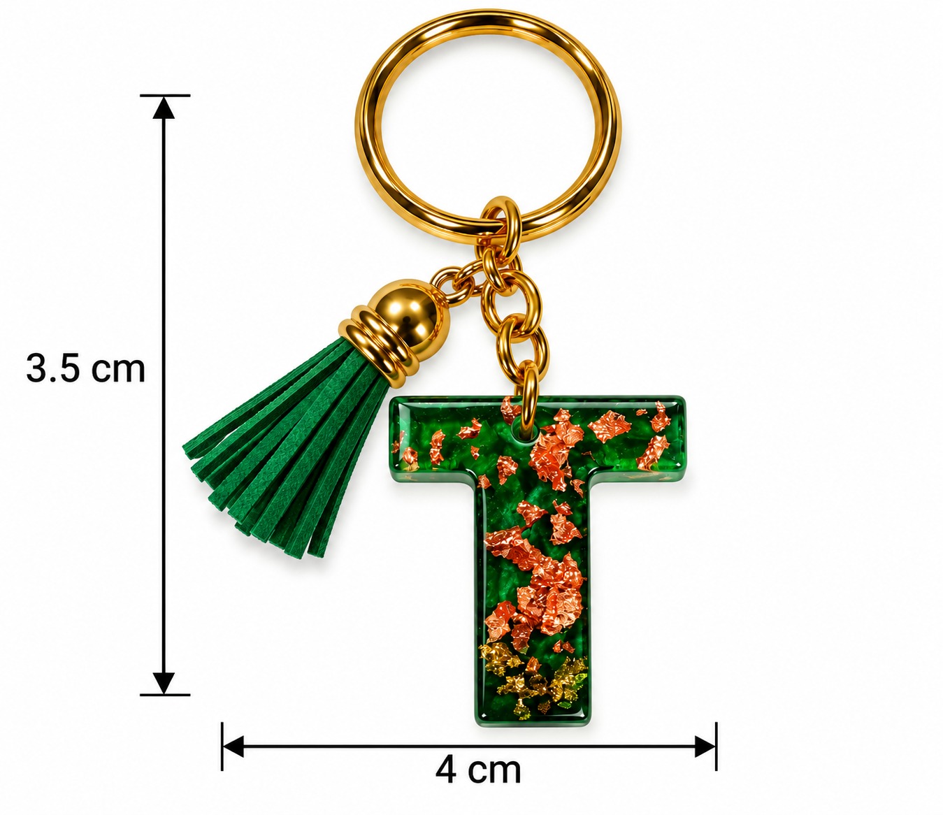 Alphabet Epoxy Resin Keychain