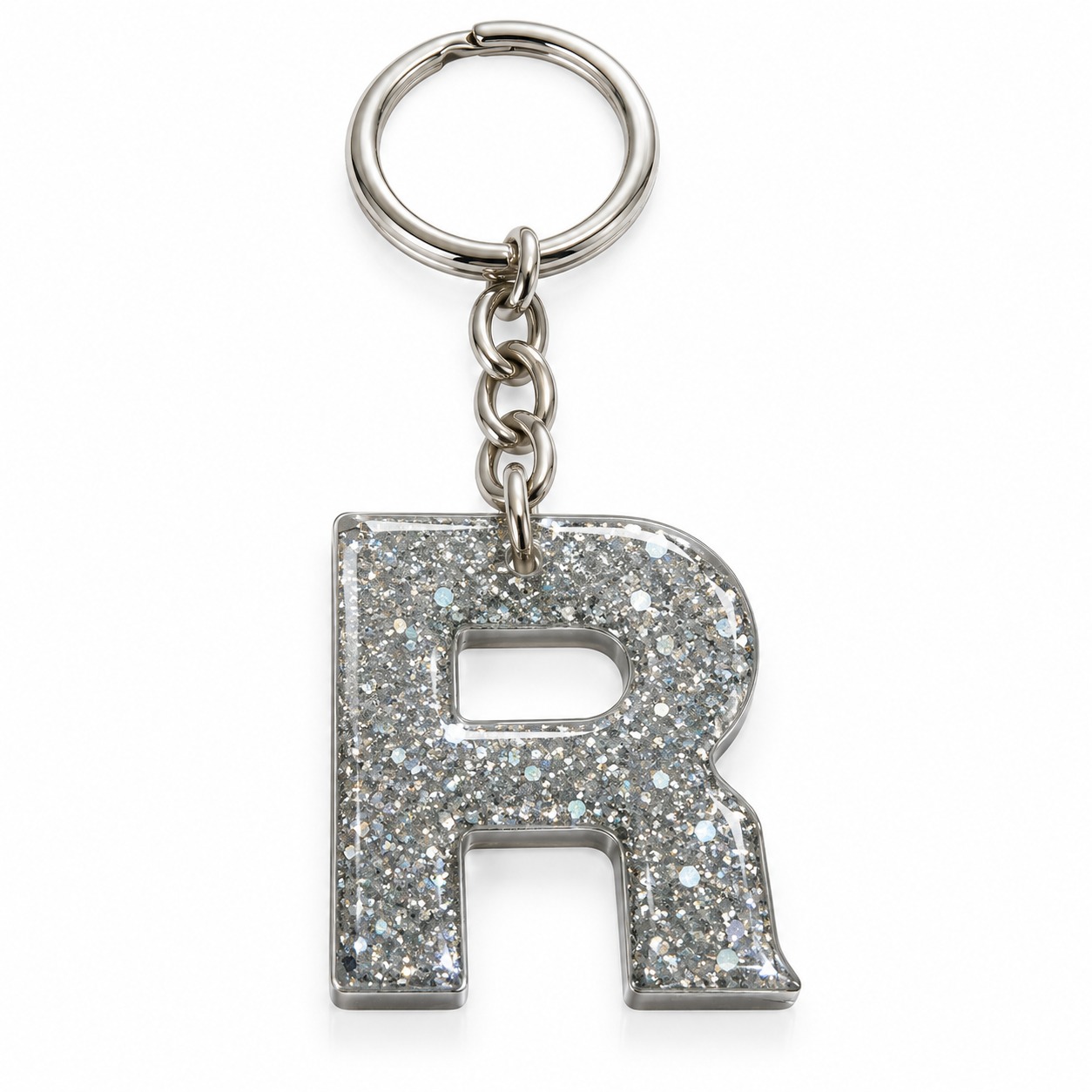 Alphabet Epoxy Resin Keychain