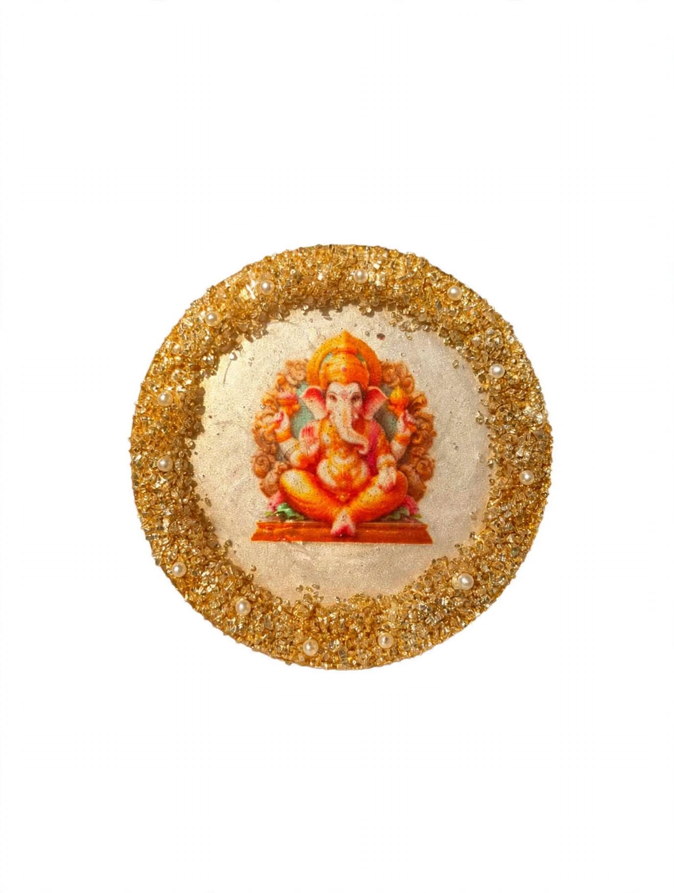 Shree Ganpati Resin coaster (with stand)