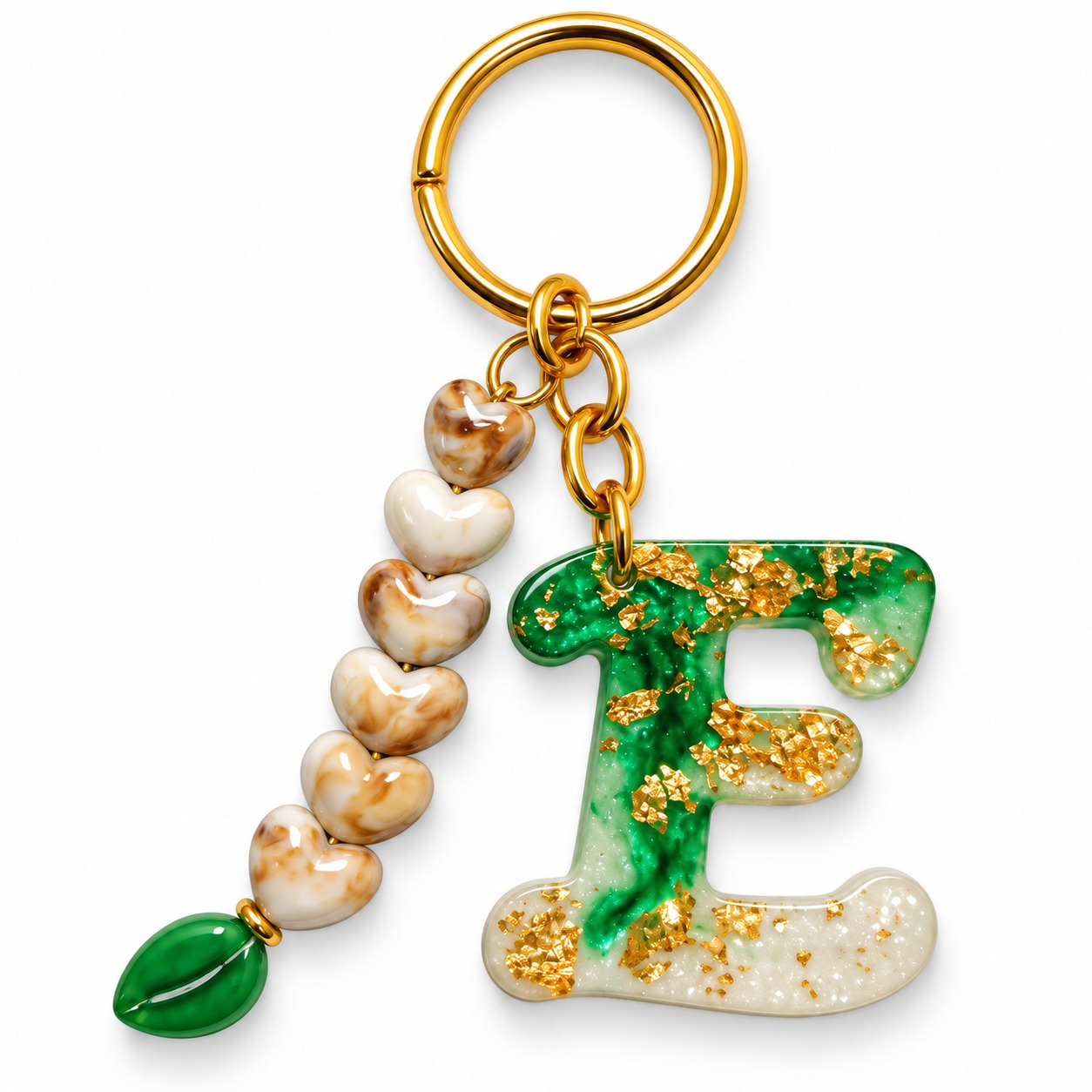 Alphabet Epoxy Resin Keychain
