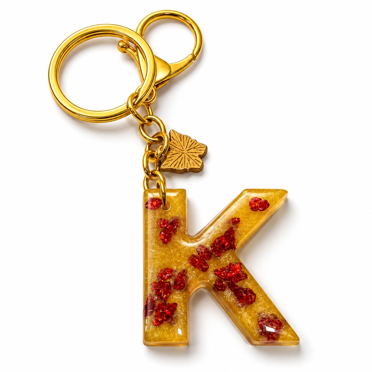 Alphabet Epoxy Resin Keychain