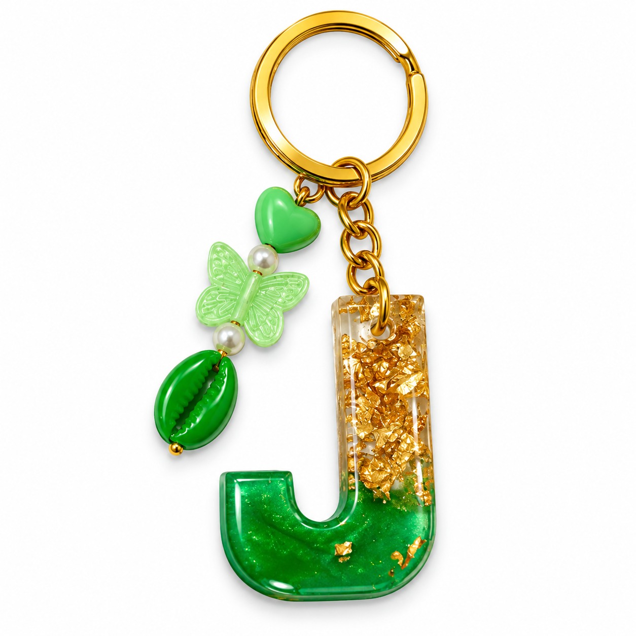 Alphabet Epoxy Resin Keychain