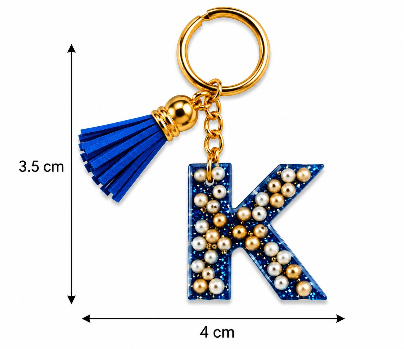 Alphabet Epoxy Resin Keychain