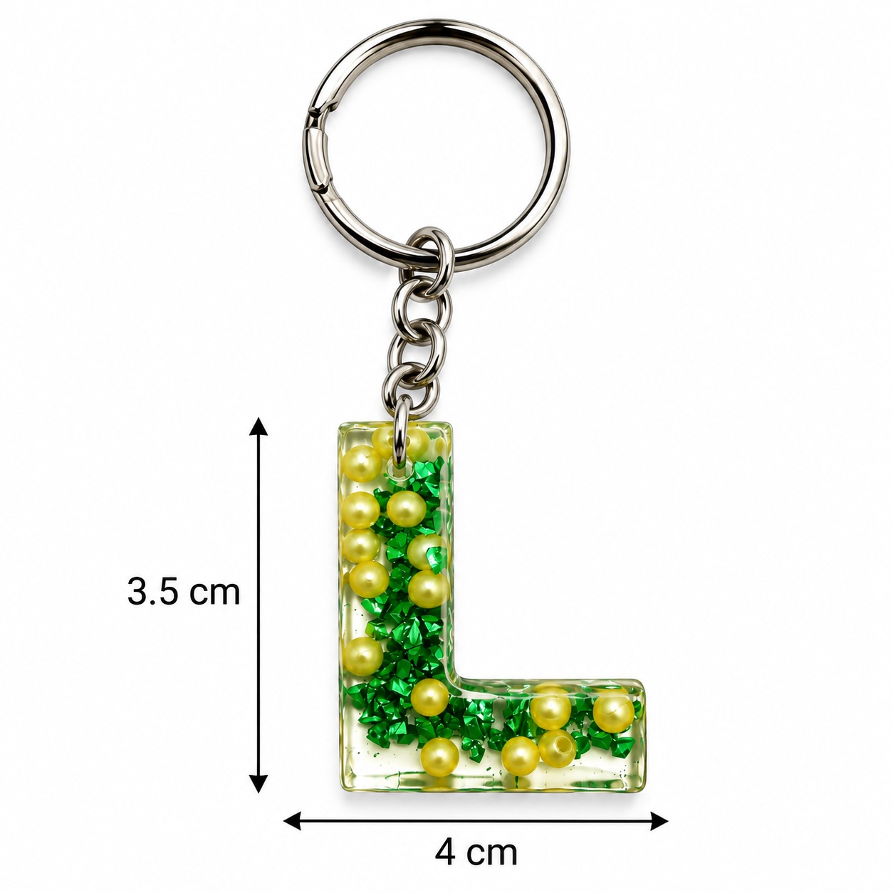 Alphabet Epoxy Resin Keychain