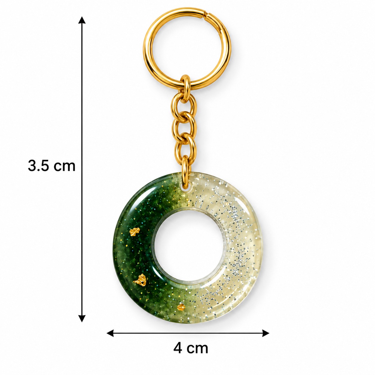Alphabet Epoxy Resin Keychain