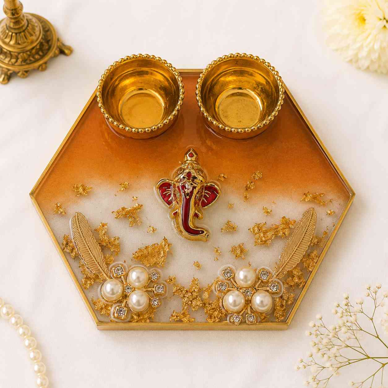 Resin Mini Pooja Thali 