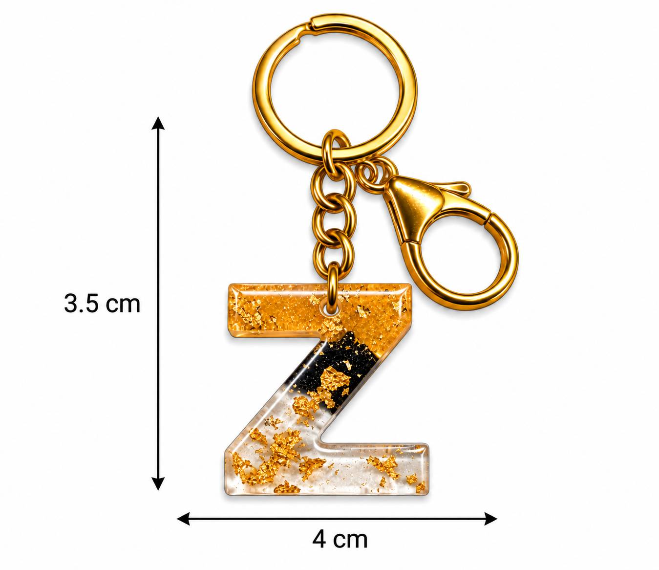 Alphabet Epoxy Resin Keychain