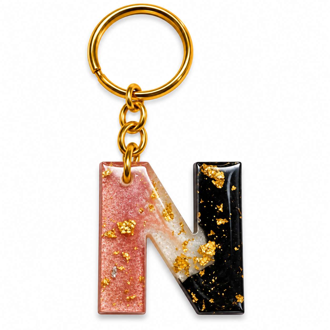 Alphabet Epoxy Resin Keychain