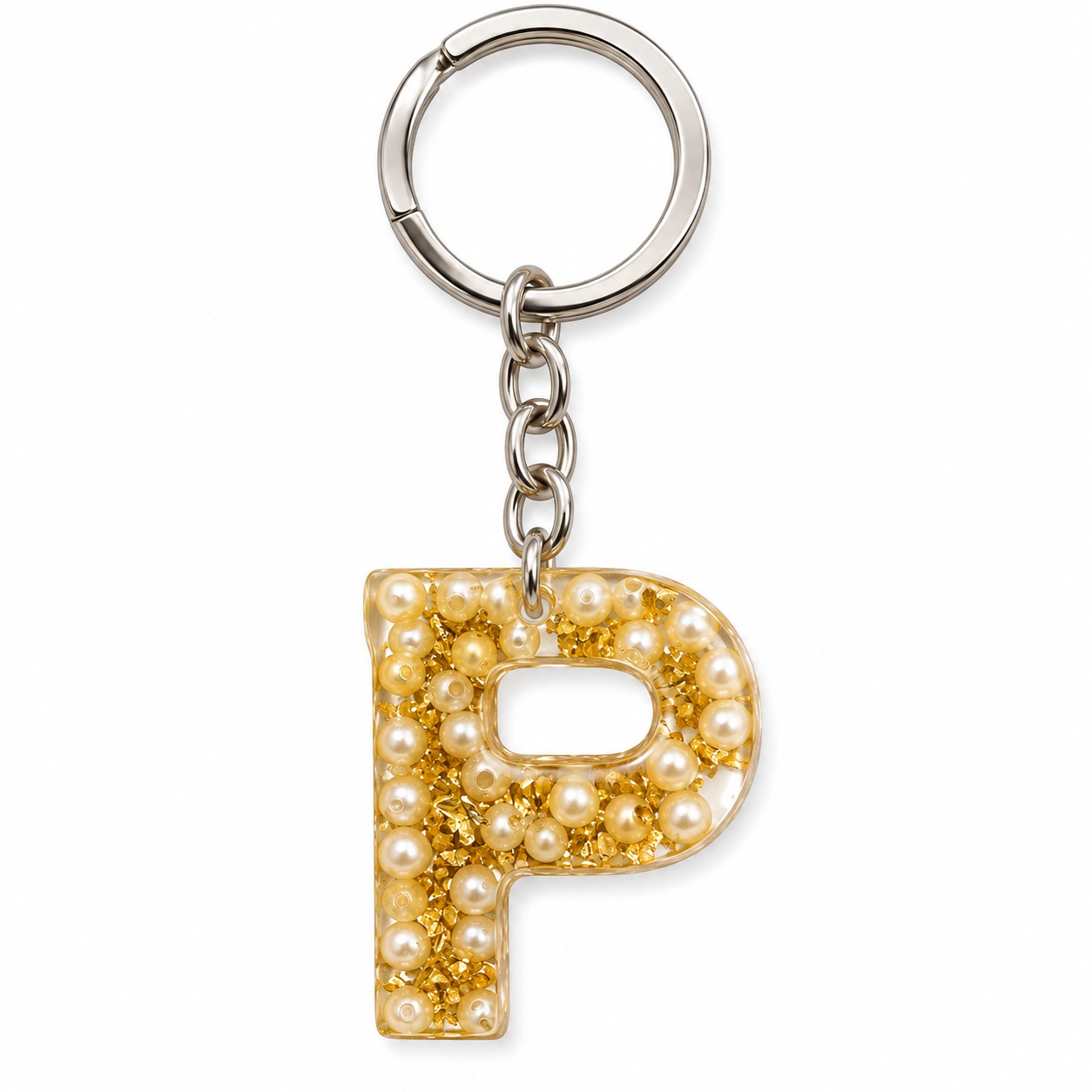 Alphabet Epoxy Resin Keychain