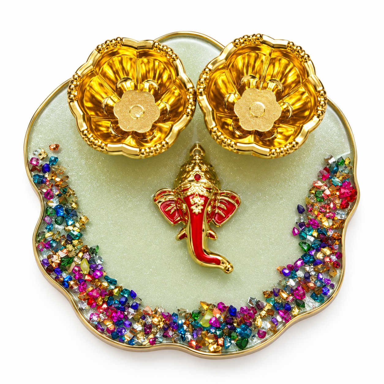 Resin Mini Pooja Thali 
