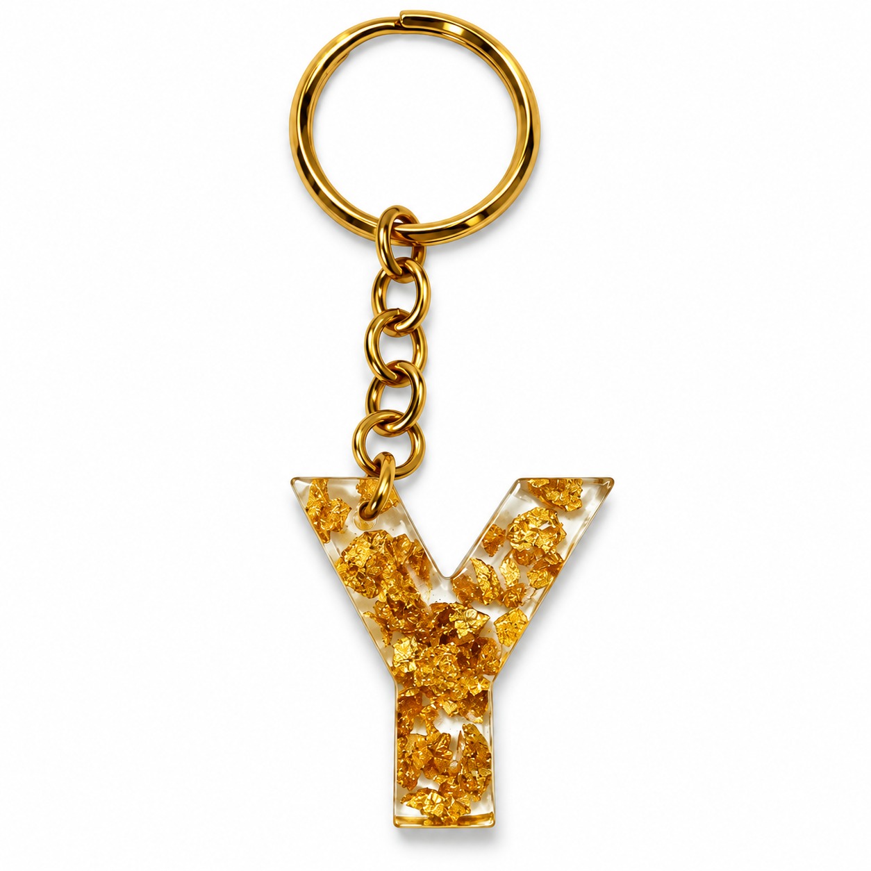 Alphabet Epoxy Resin Keychain