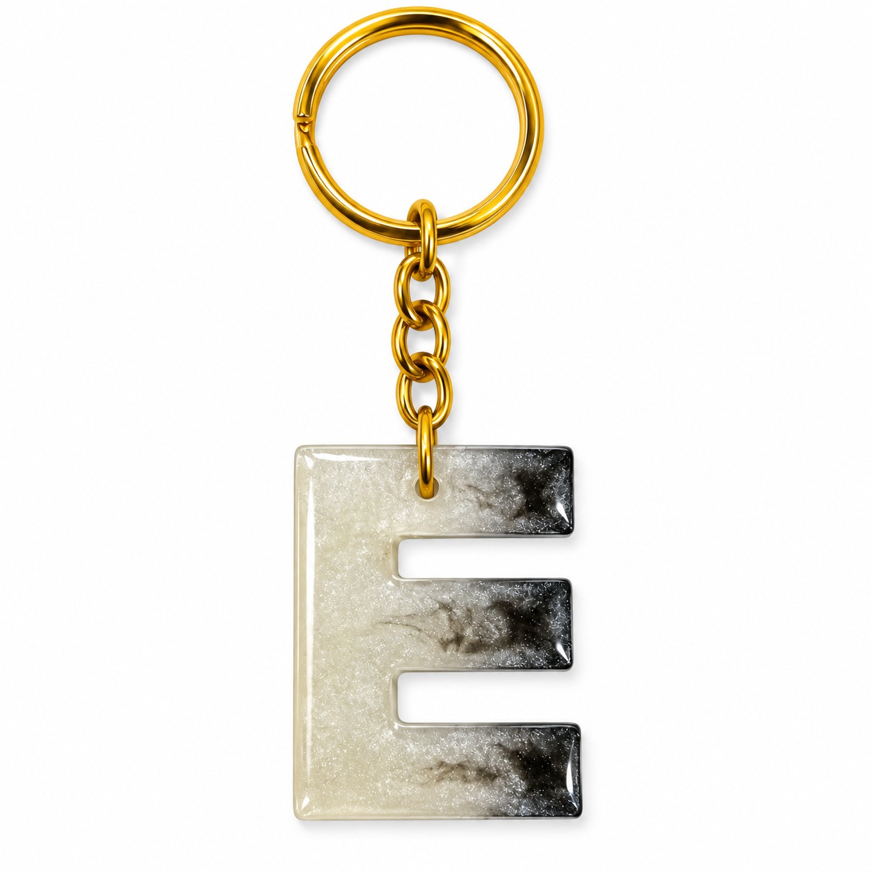 Alphabet Epoxy Resin Keychain