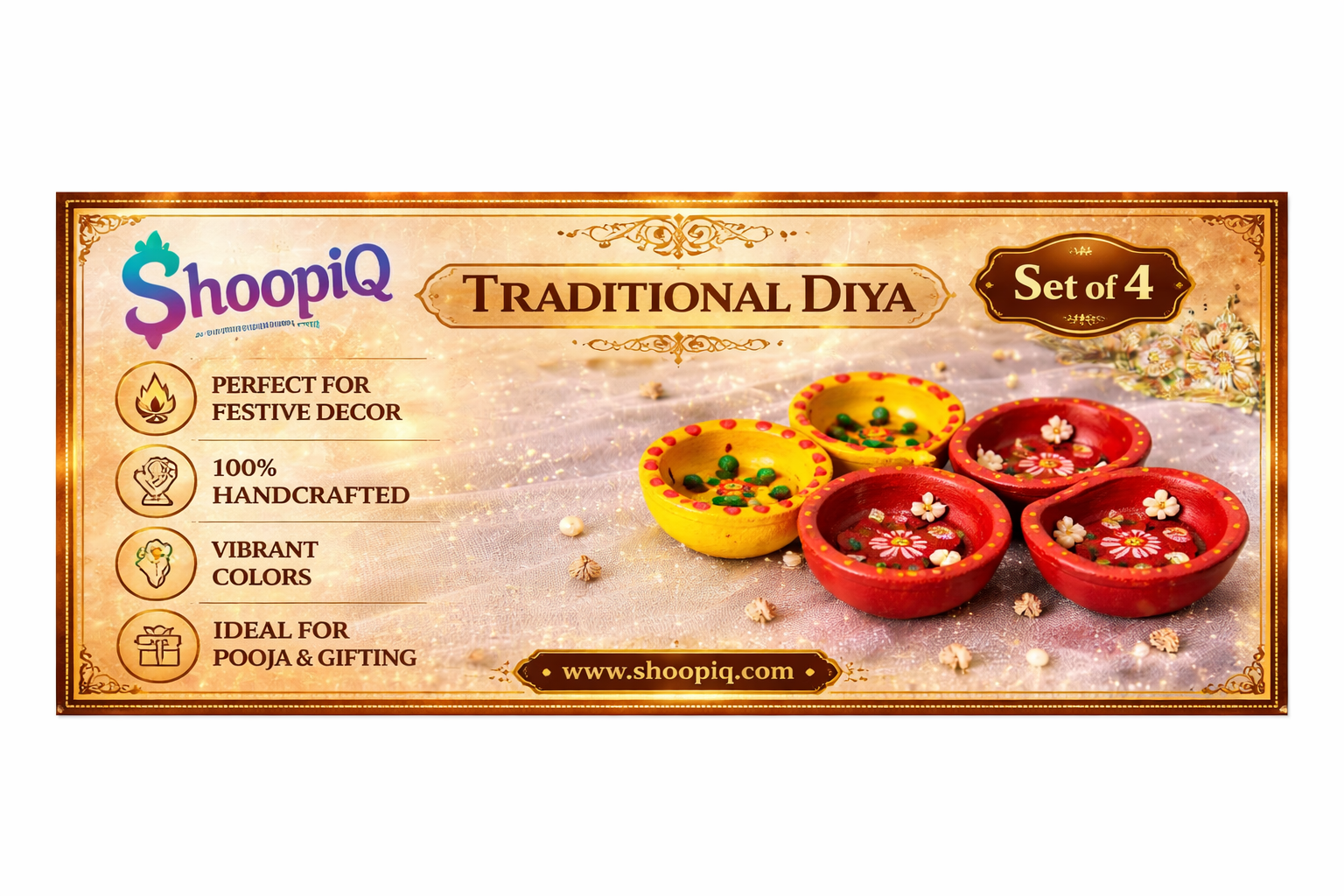 Premium Desi Diya (4Pcs) SET