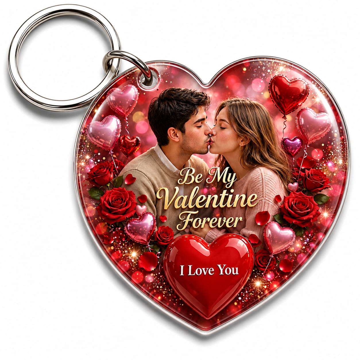 Heart shap Photo Keychain ( ACRYLIC )