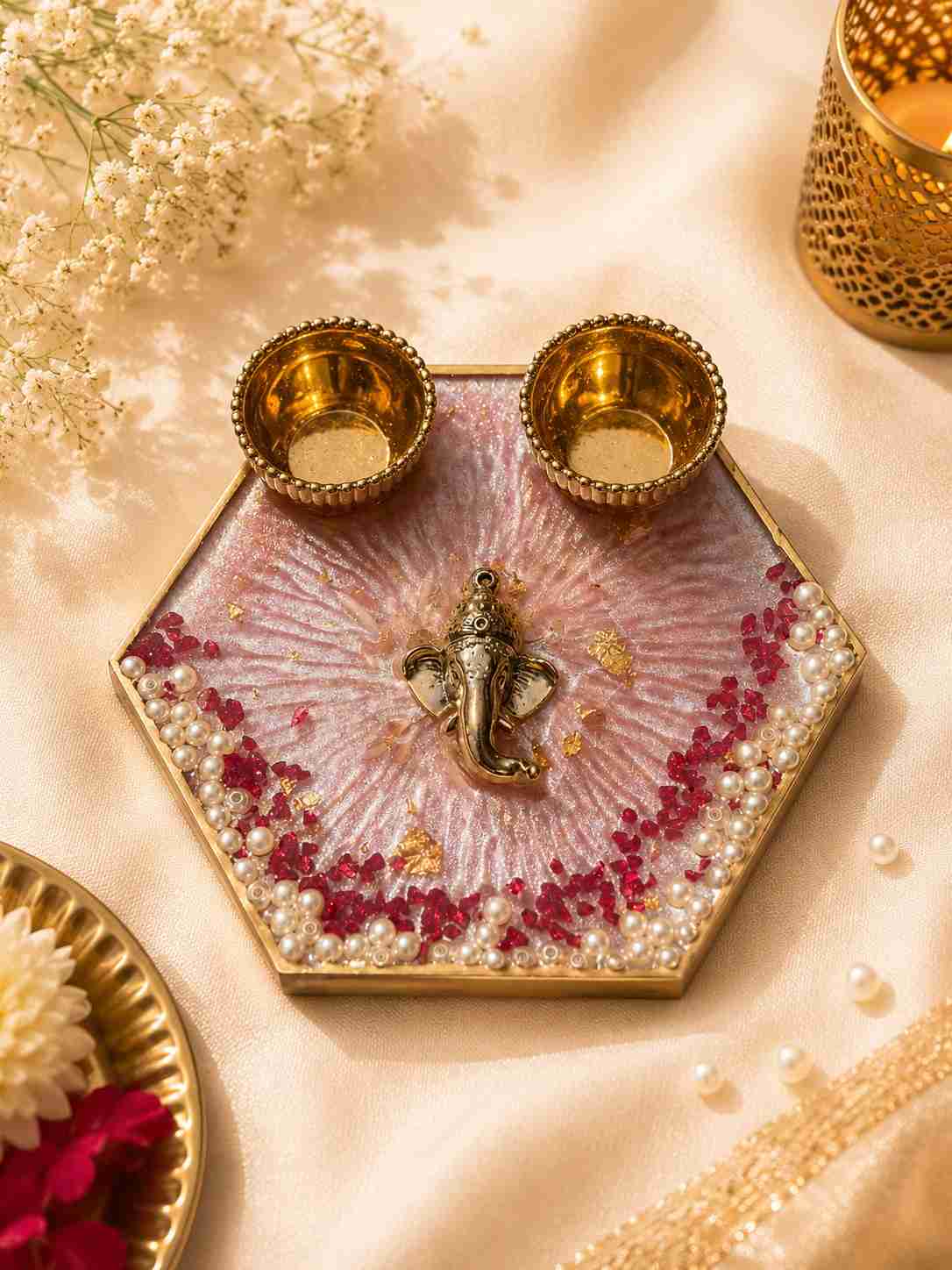 Resin Mini Pooja Thali 