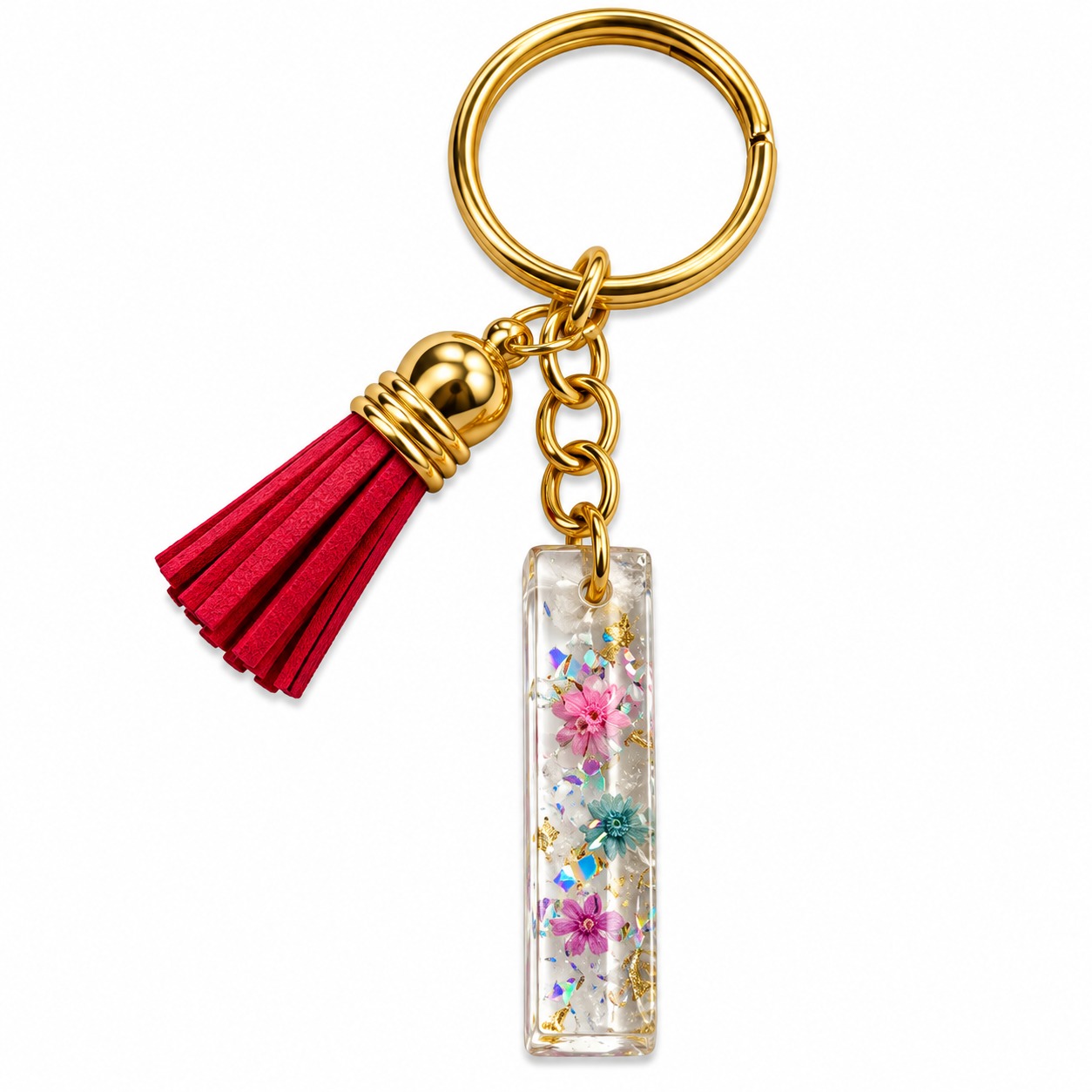 Alphabet Epoxy Resin Keychain