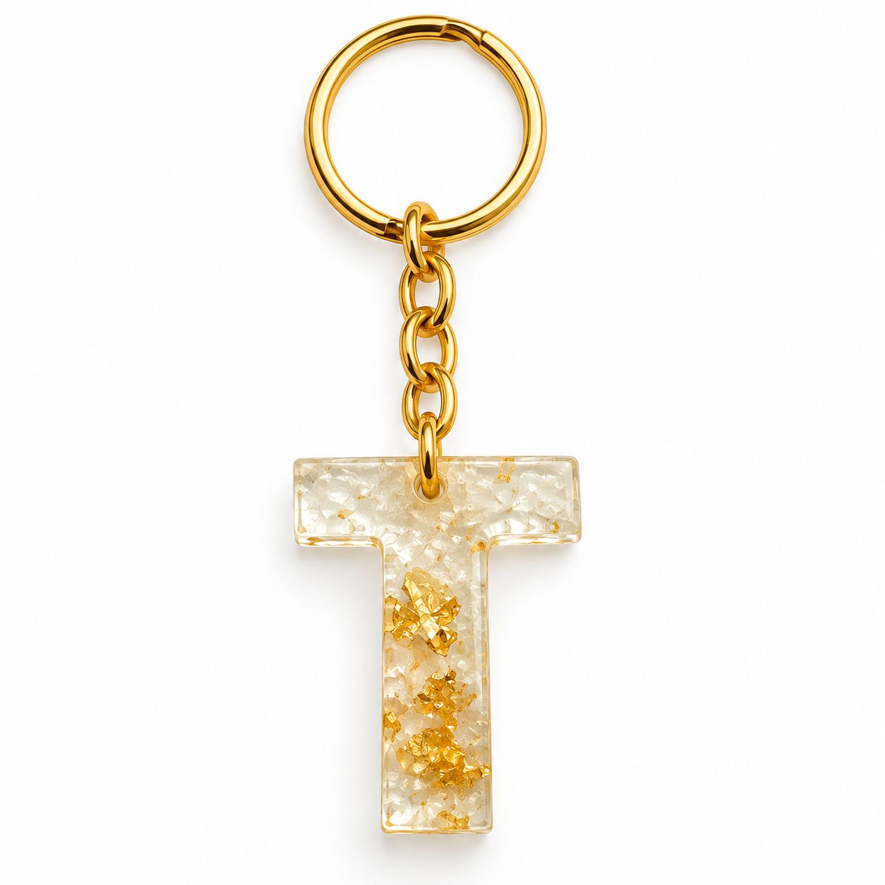 Alphabet Epoxy Resin Keychain