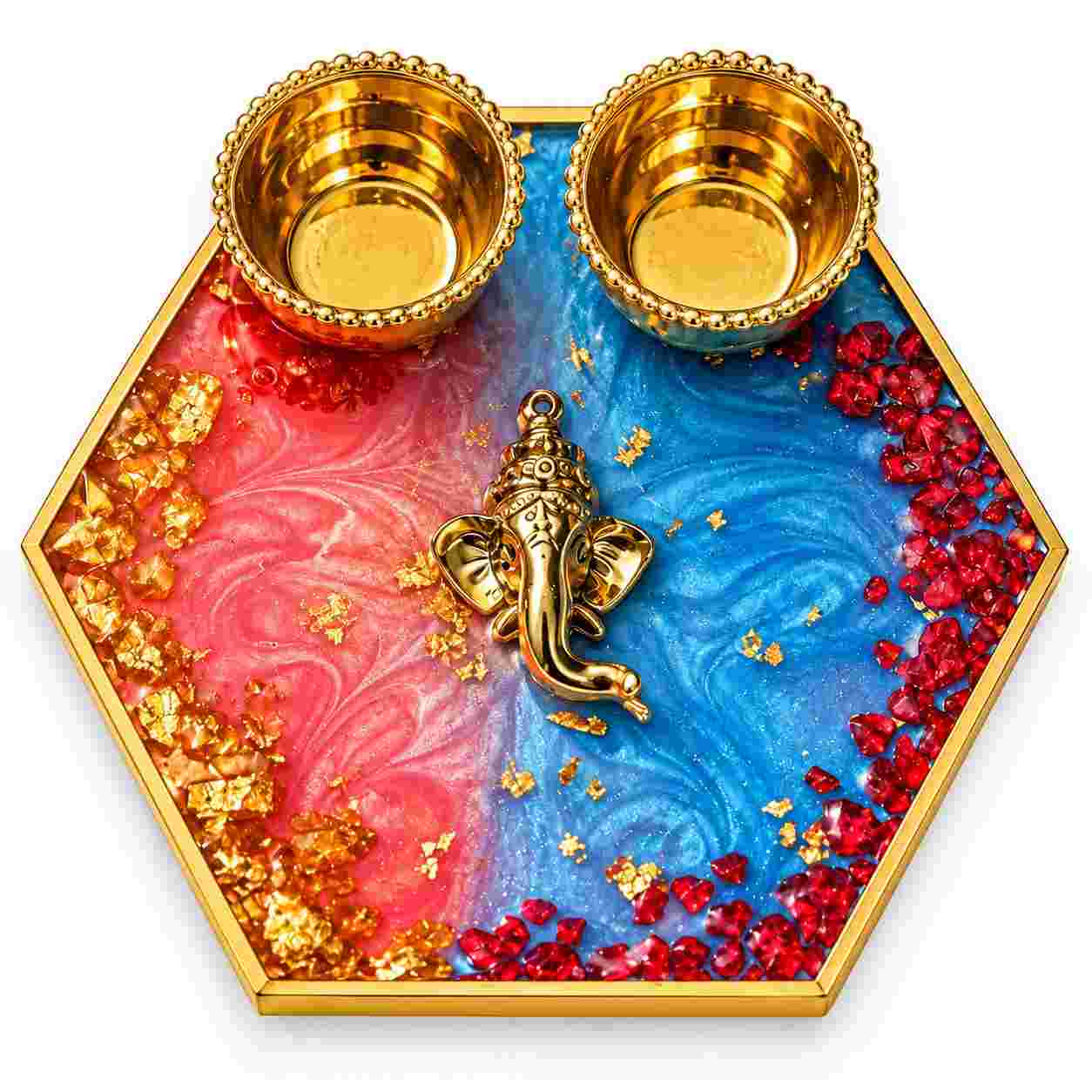 Resin Mini Pooja Thali 