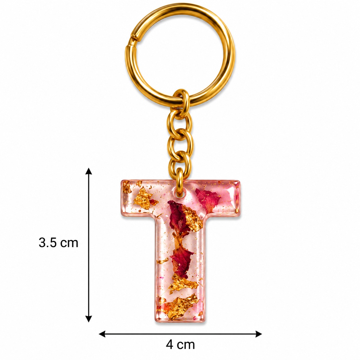 Alphabet Epoxy Resin Keychain