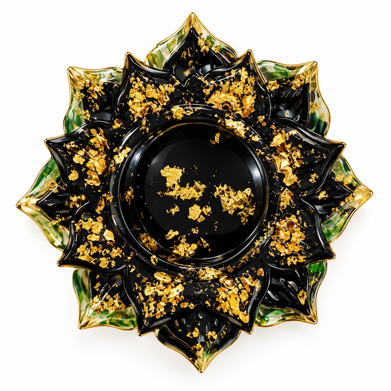 Royal Leaf Resin Candle Holder