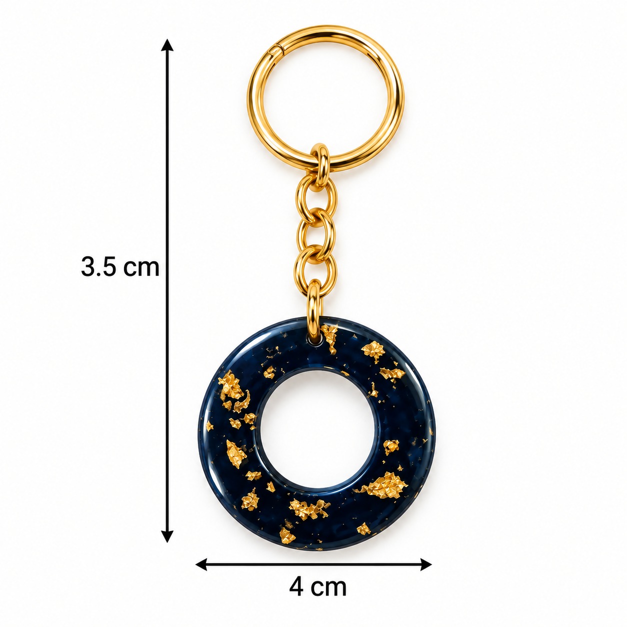 Alphabet Epoxy Resin Keychain
