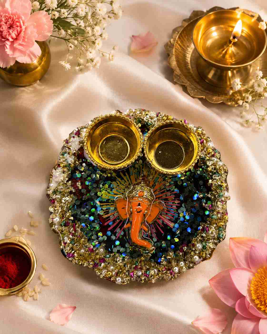 Resin Mini Pooja Thali