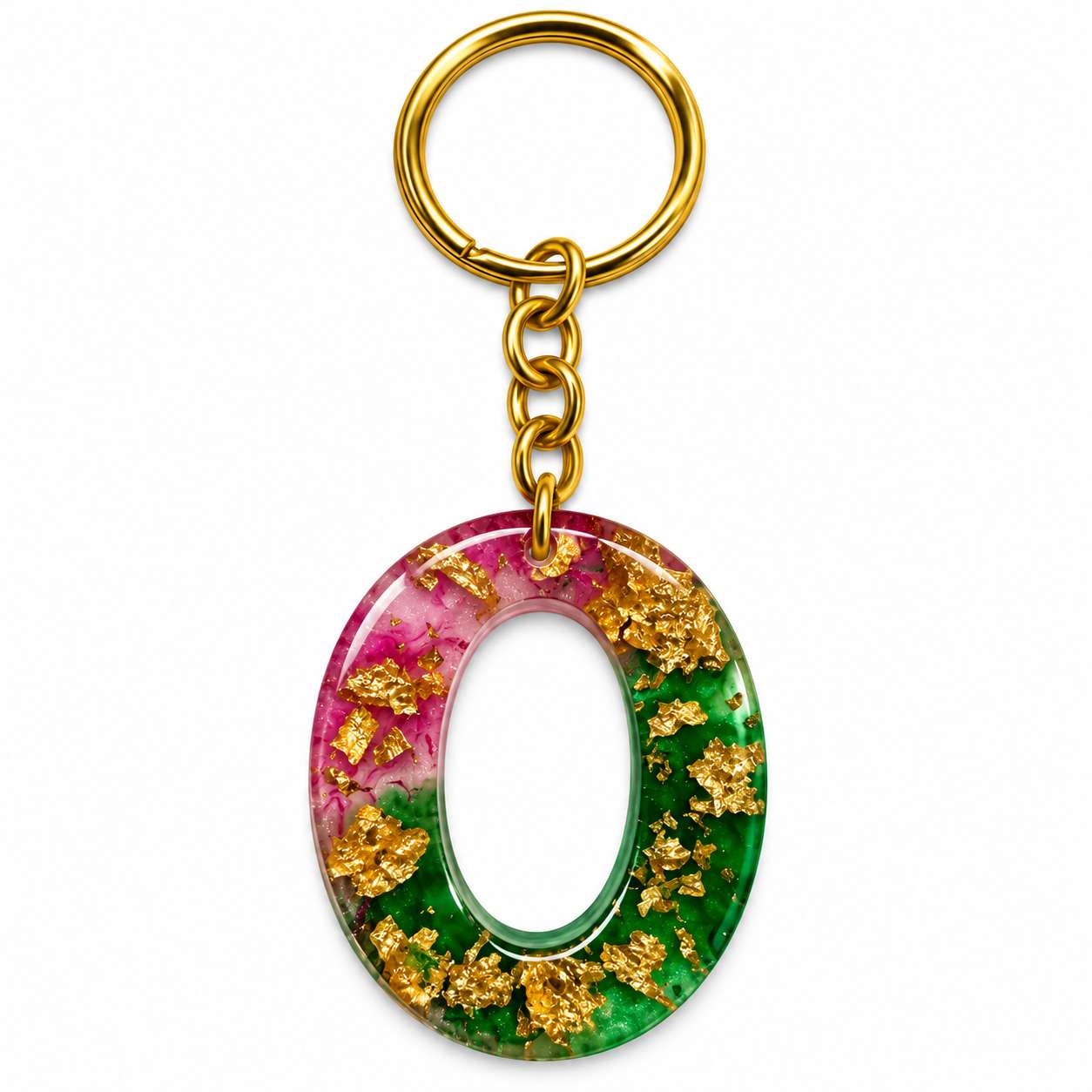 Alphabet Epoxy Resin Keychain