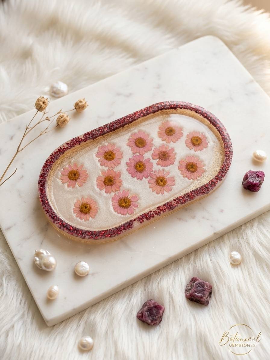  Bloom Vanity Resin Tray