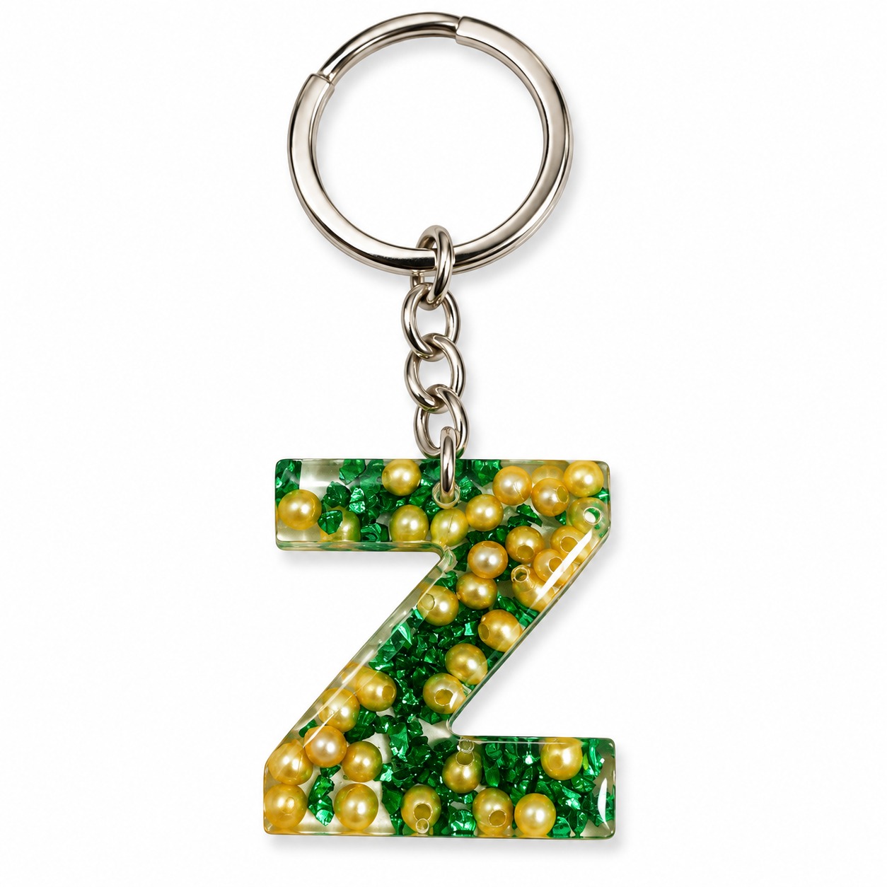 Alphabet Epoxy Resin Keychain