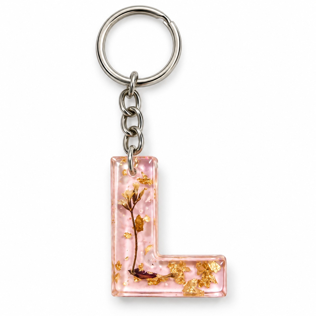 Alphabet Epoxy Resin Keychain