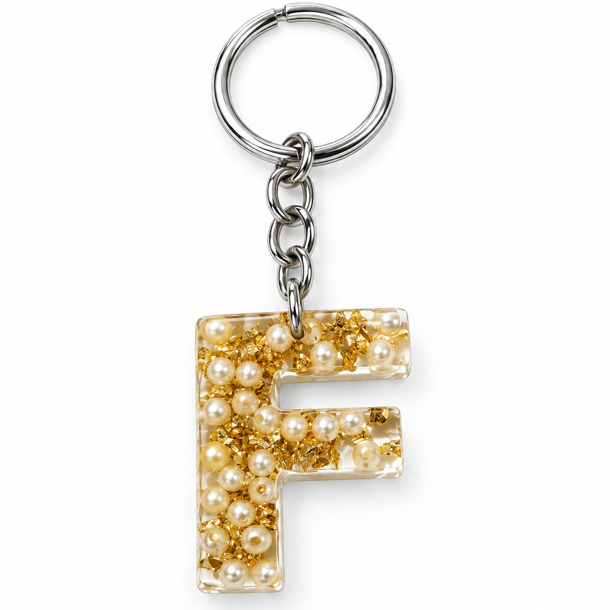 Alphabet Epoxy Resin Keychain