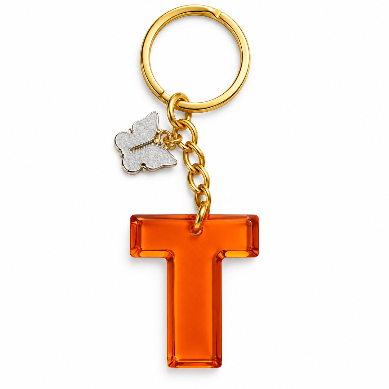 Alphabet Epoxy Resin Keychain