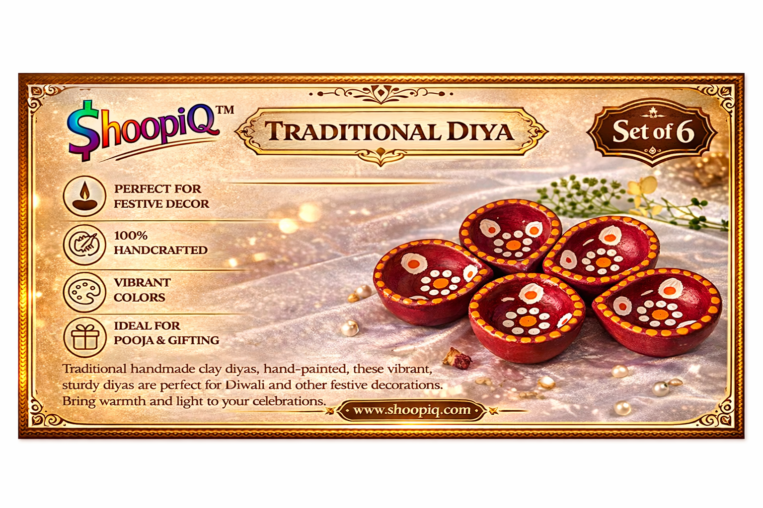 Premium Desi Diya (6 Pcs) SET
