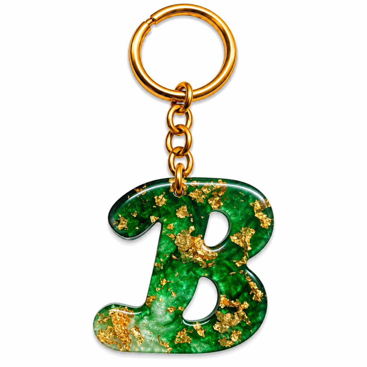 Alphabet Epoxy Resin Keychain