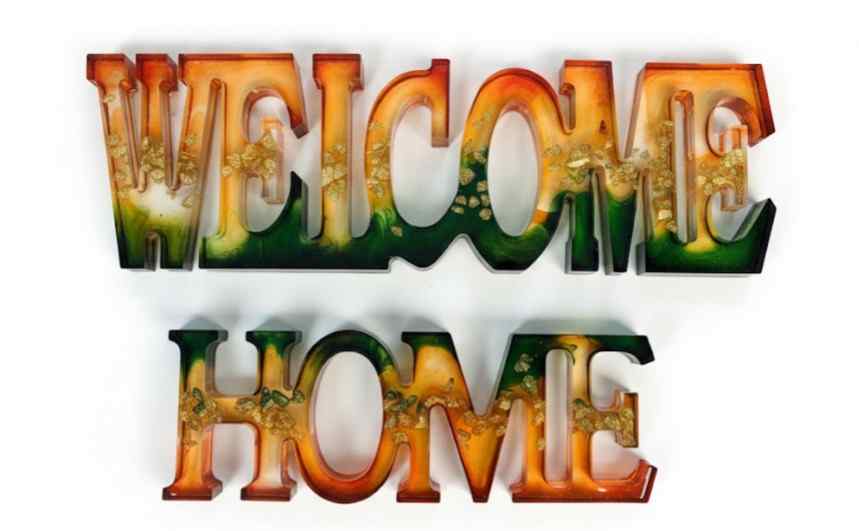 Luxury Resin HOME Door Sign