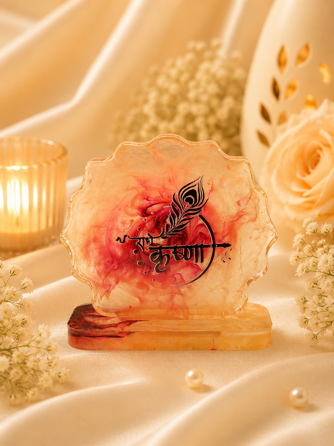 Luxury Resin Radhe Krishna Standy Frame 