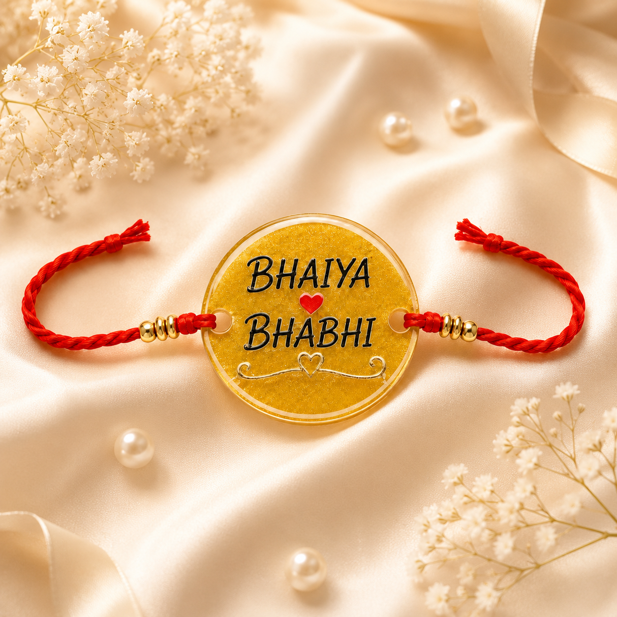 Golden Love Bhaiya Bhabhi Rakhi