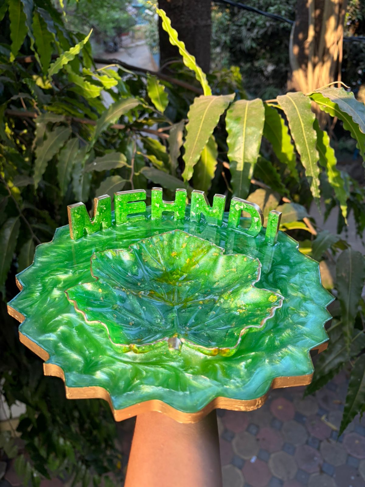 Luxury Resin Mehndi Platter 