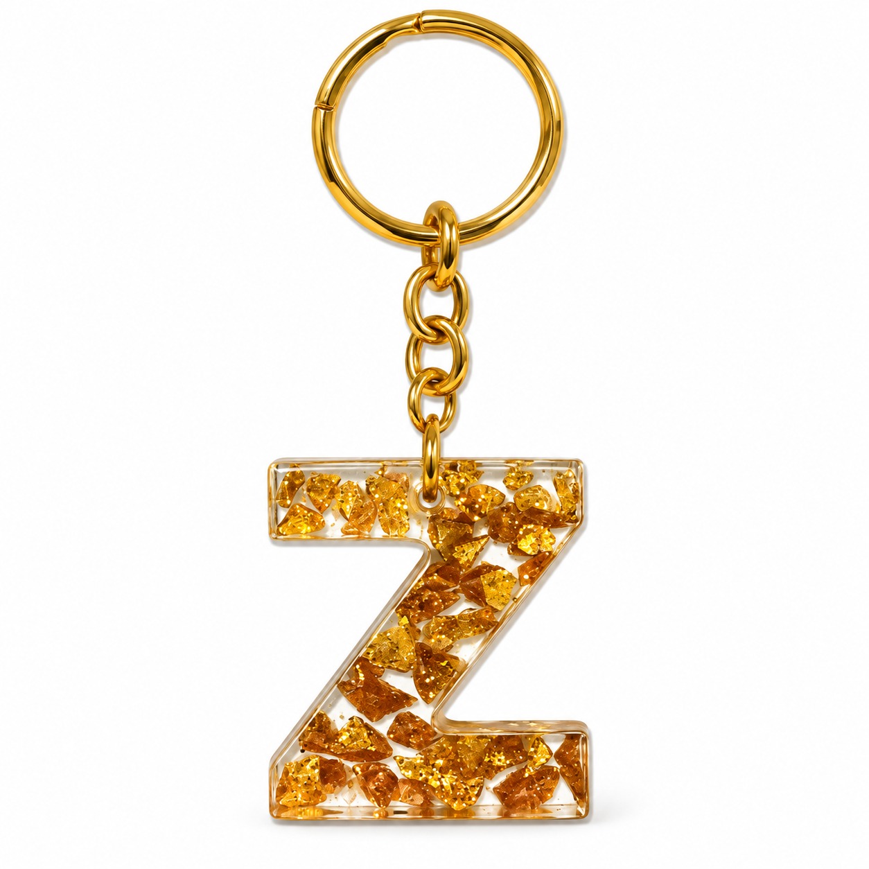 Alphabet Epoxy Resin Keychain