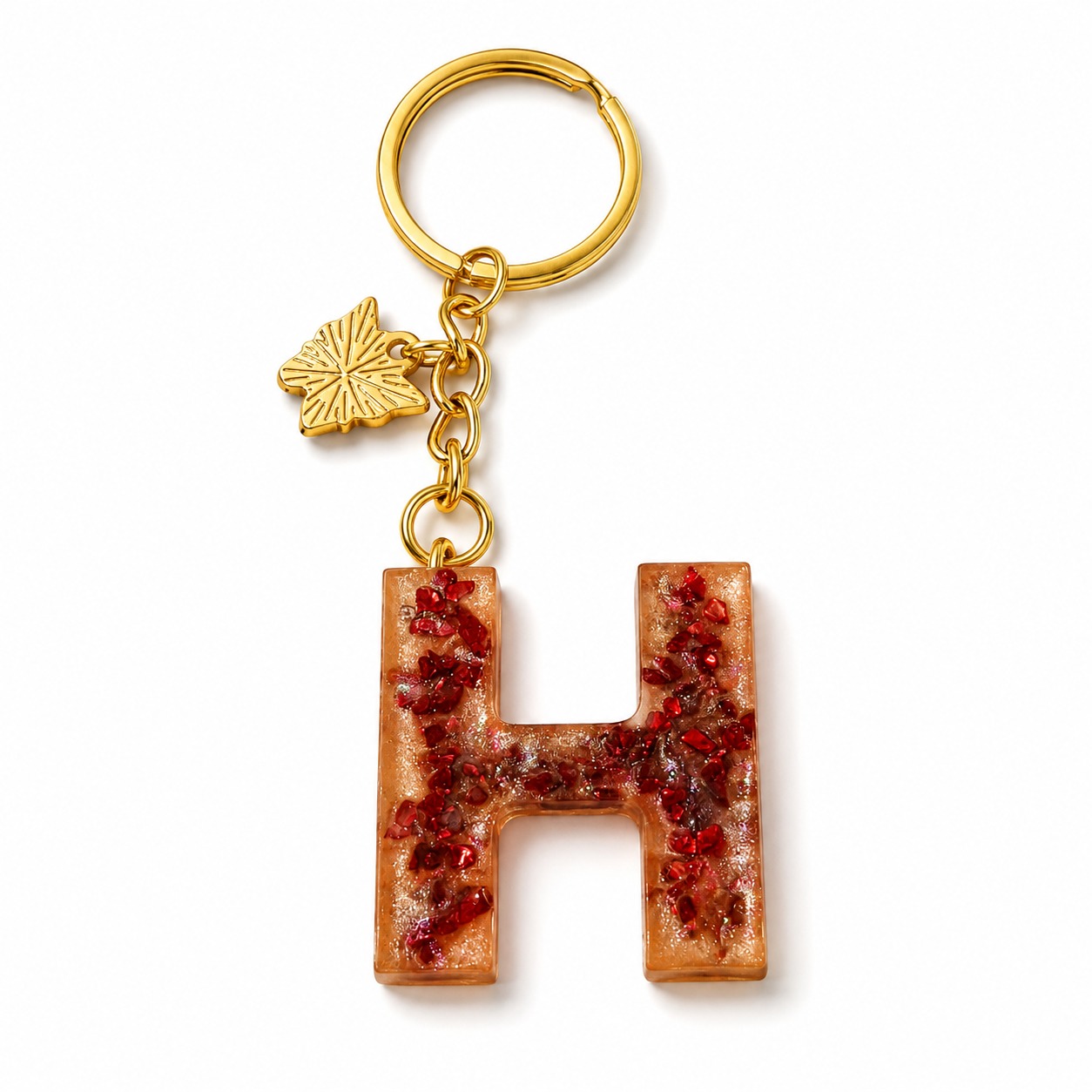 Alphabet Epoxy Resin Keychain
