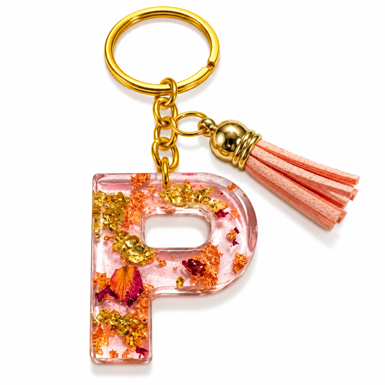 Alphabet Epoxy Resin Keychain