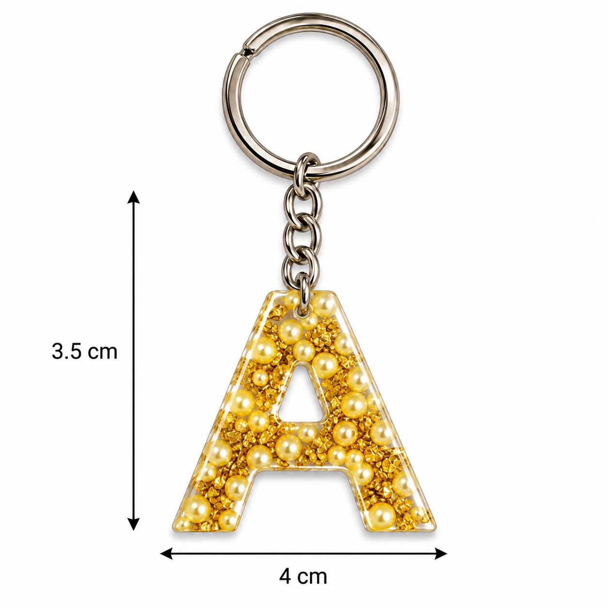 Alphabet Epoxy Resin Keychain