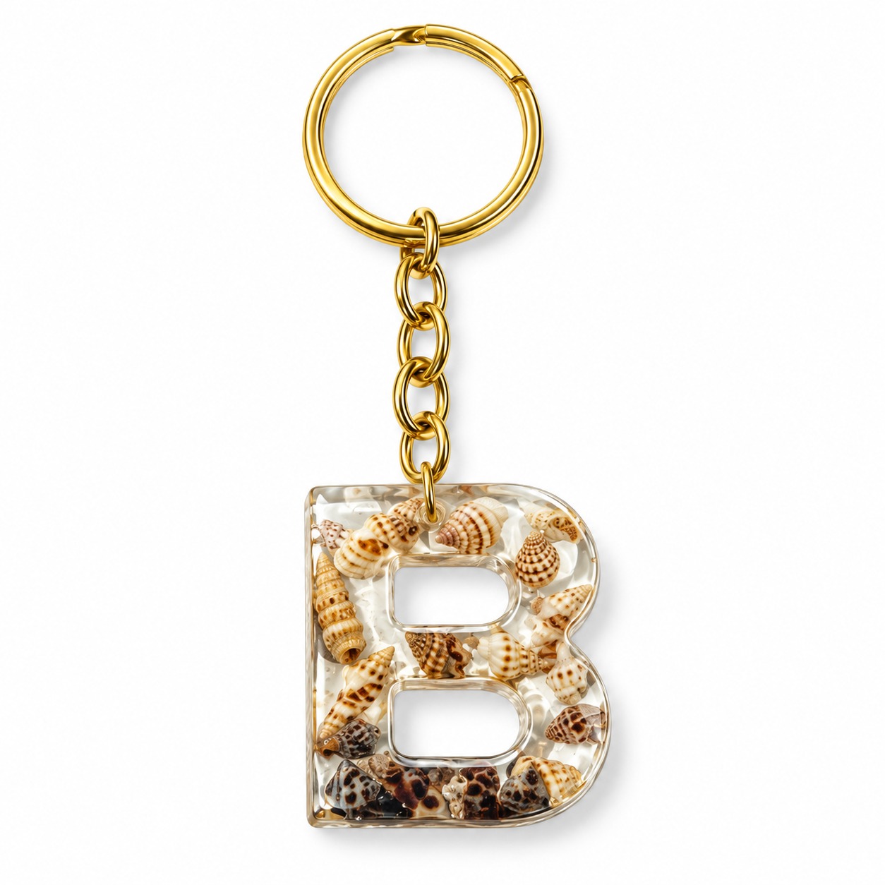 Alphabet Epoxy Resin Keychain