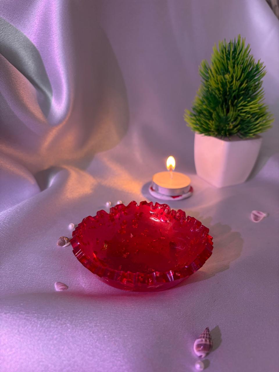 Luxury Ruby Resin Mini Bowl