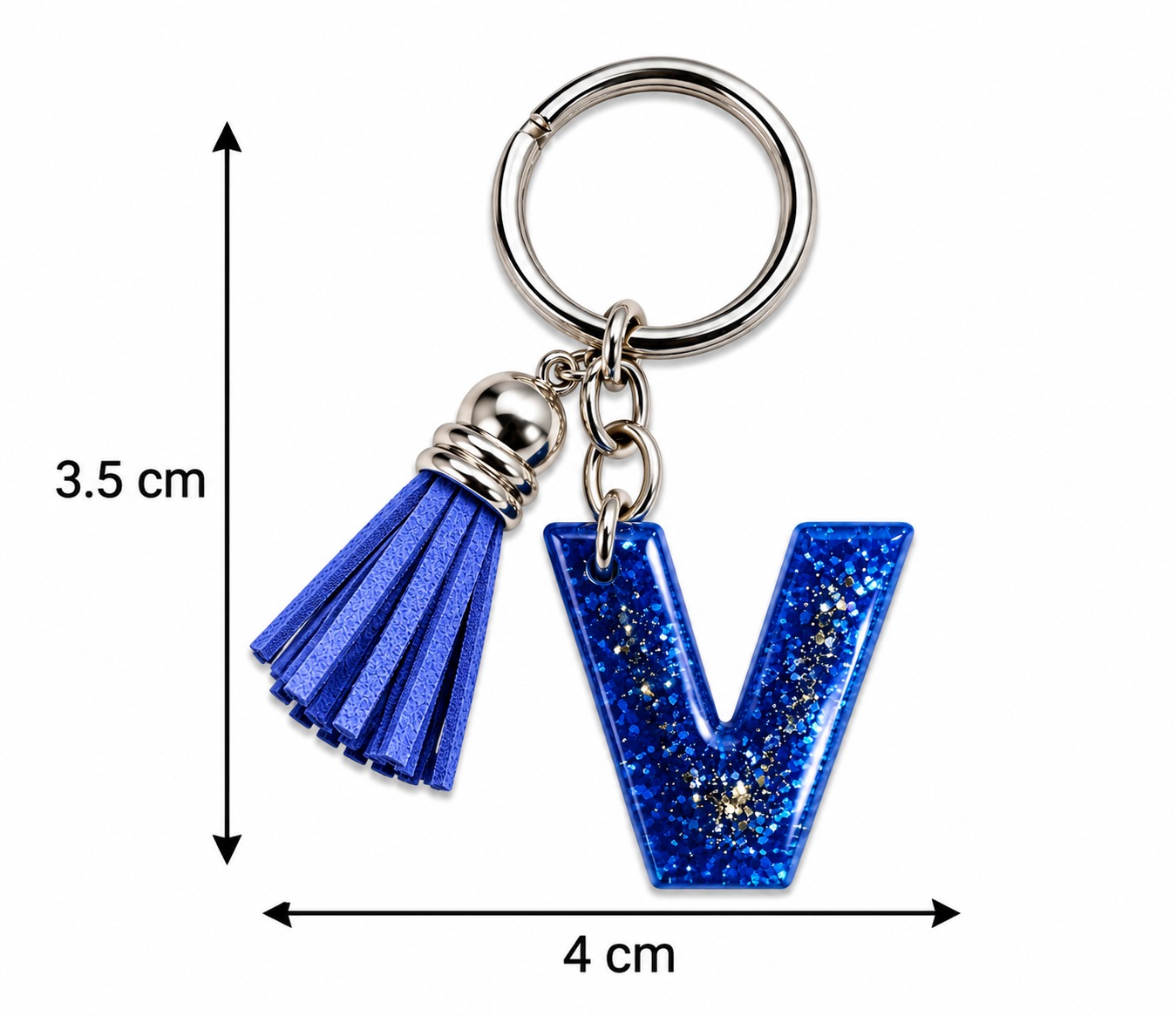 Alphabet Epoxy Resin Keychain