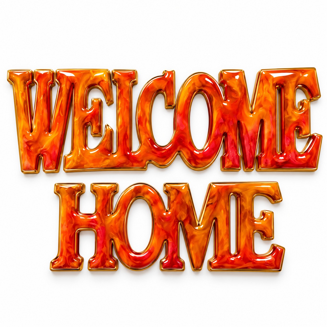 Luxury Resin HOME Door Sign