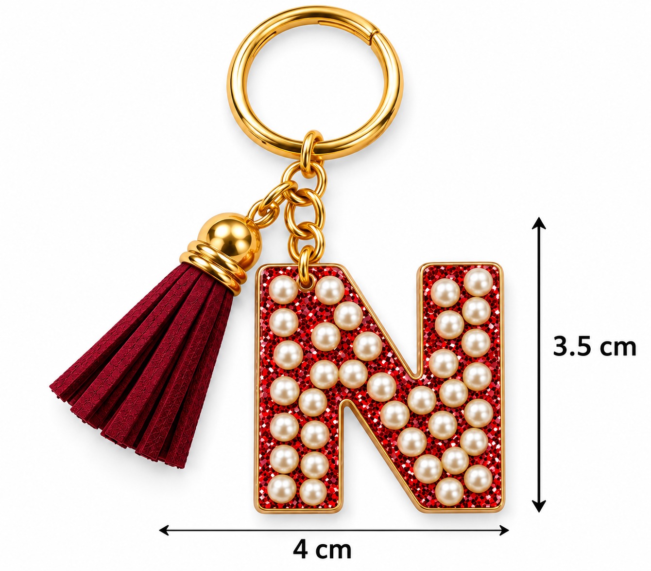 Alphabet Epoxy Resin Keychain