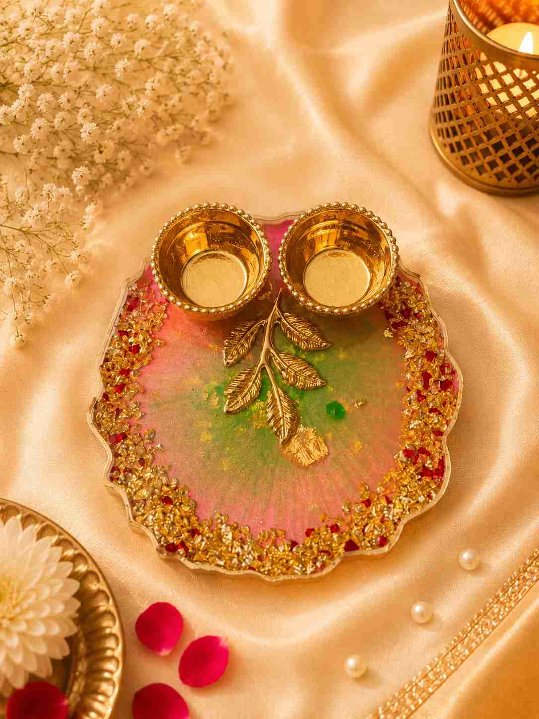 Resin Mini Pooja Thali 