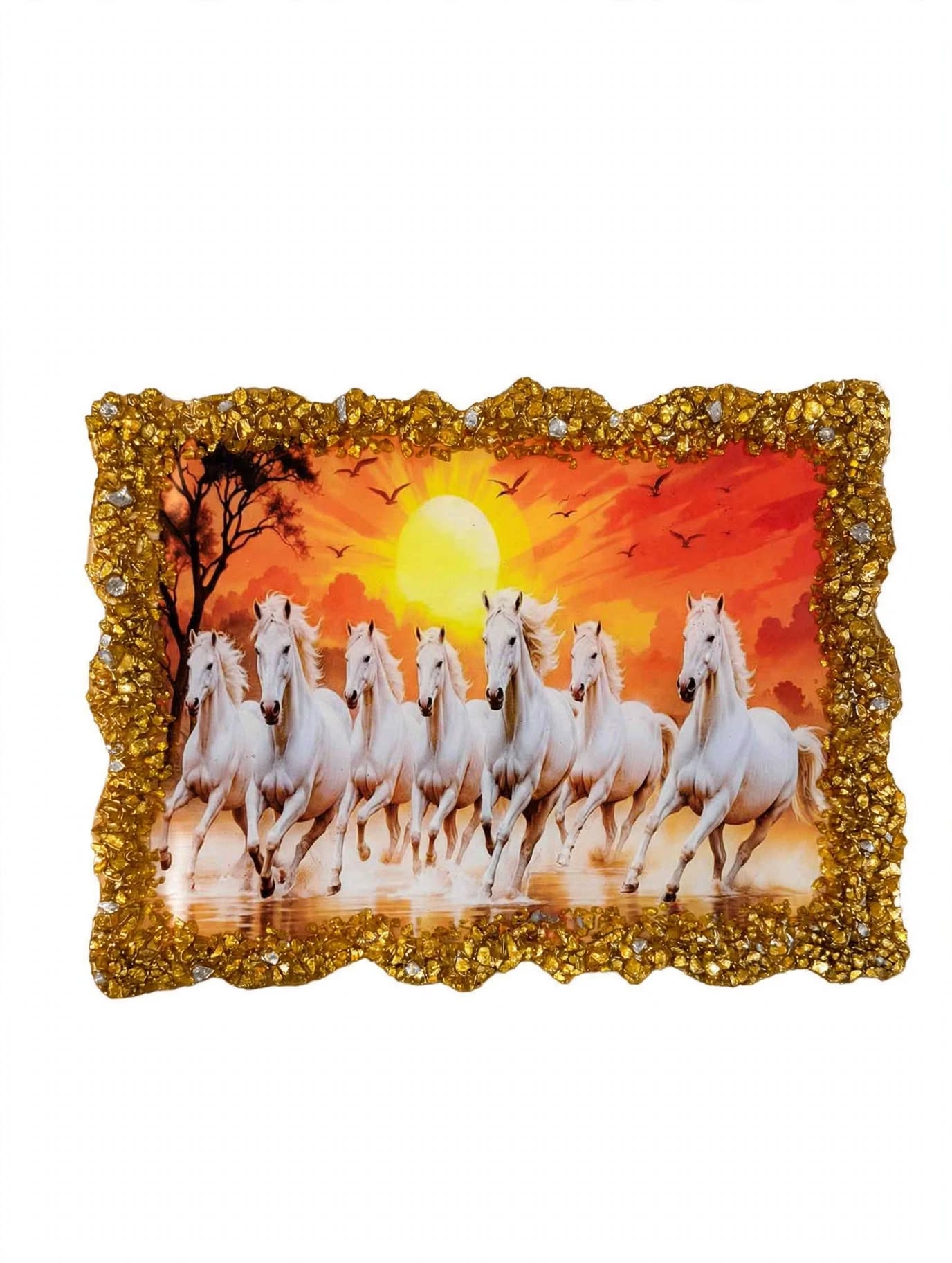 Luxury Resin Wall Decor Frame 7 horse 